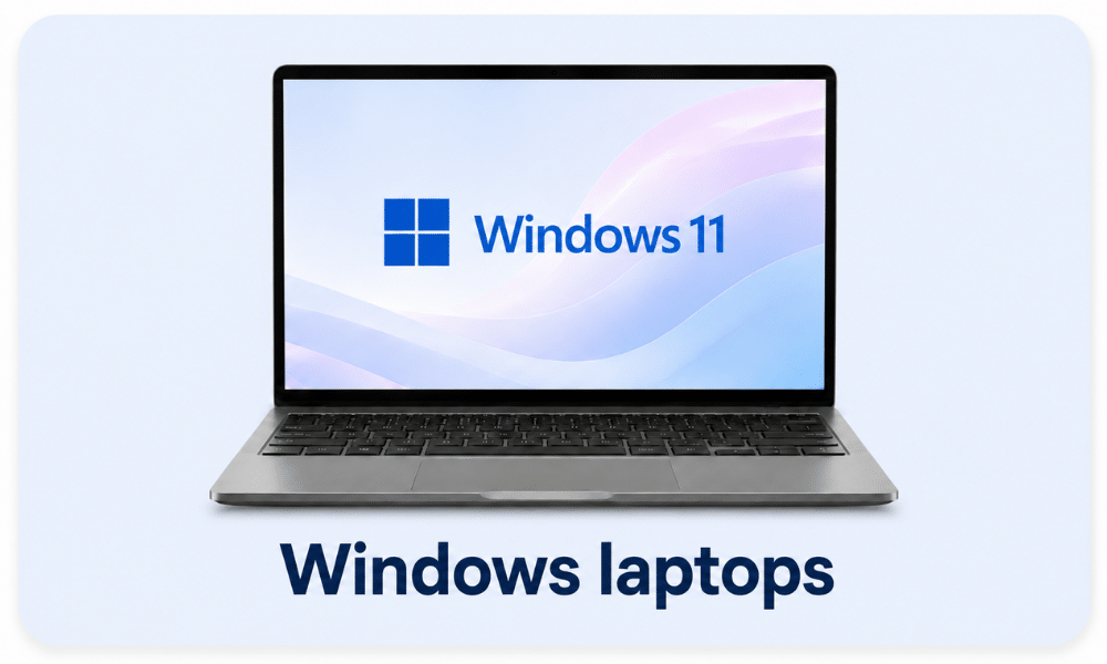 Overzicht van het assortiment Windows laptops